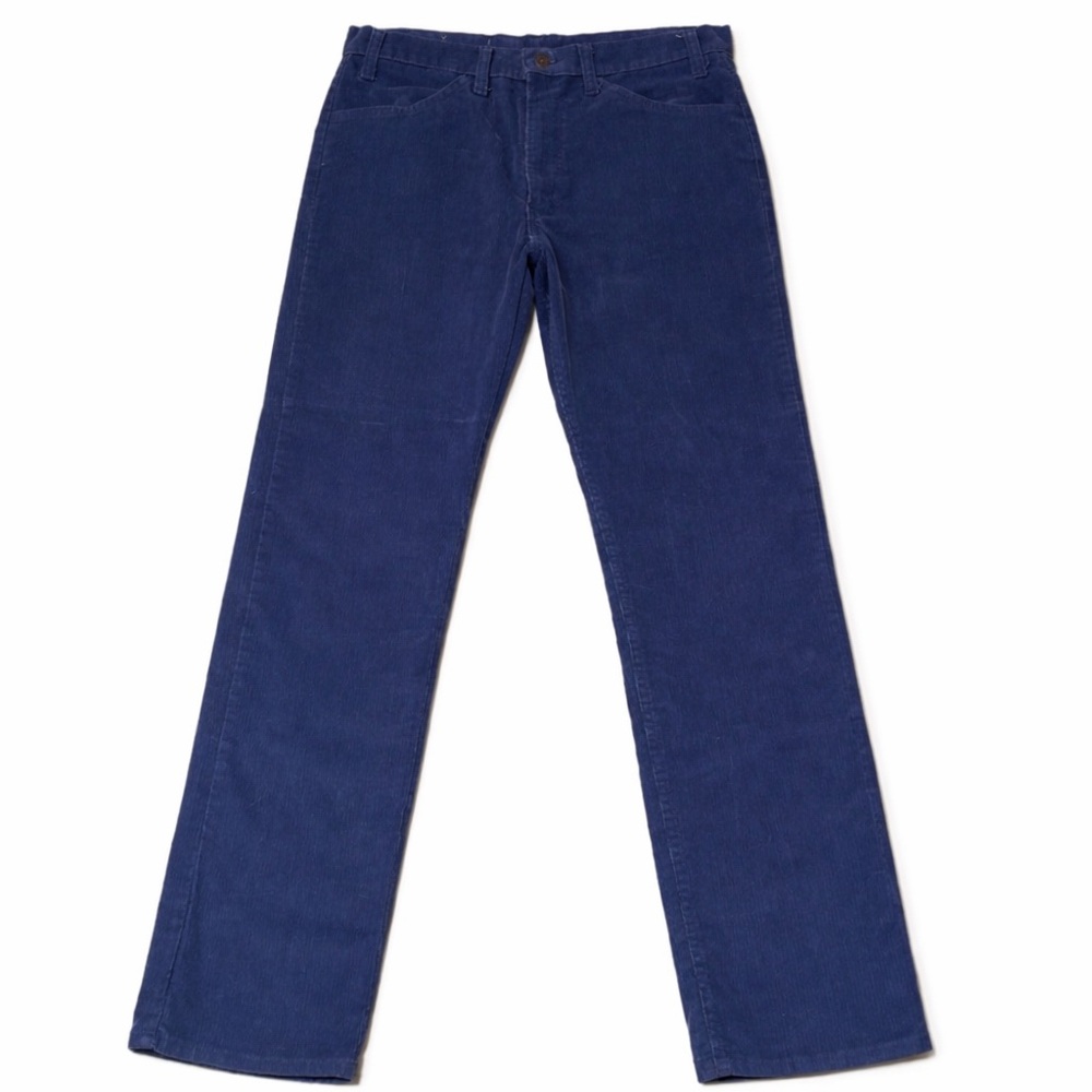 Vintage Levi’s 519 Navy Corduroy Pants White Tab USA 1986 Straight Leg W31 - Picture 3 of 8